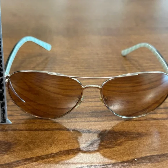 Kate Spade Metallic Aviator Sunglasses - Picture 8 of 13